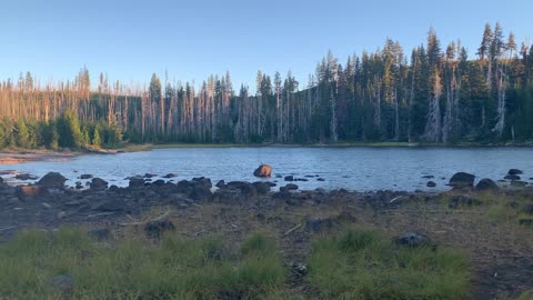 Central Oregon - Mount Jefferson Wilderness - Very Windy Jack Lake