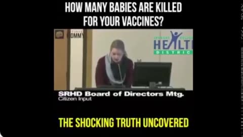 Aborted baby cells also used in vaccines 😡