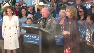 Sen. Mark Kelly gives victory speech in Arizona