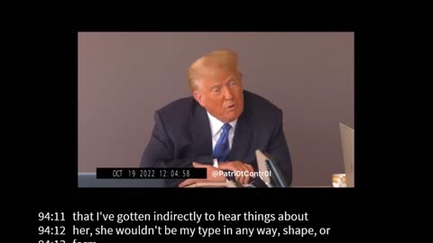 Trump On E. Jean Carroll During His Deposition