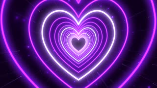 569. Heart Tunnel💜Purple HeartHeart Wallpaper Video