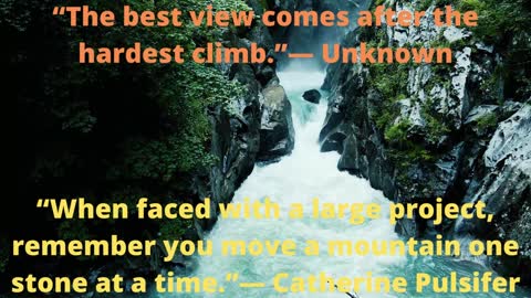 The Best View comes after the Hardest climb