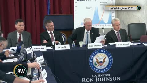 7.12.22 הסנאטור האמריקני רון גונסון מוביל דיון בשולחן עגול עם מומחים על הידע הנוכחי סביב נזקי החיסון והונאת המרכז לבקרת מחלות סי די סי