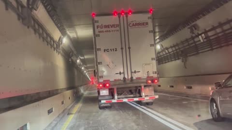 Truck Scrapes In The Sumner Tunnel