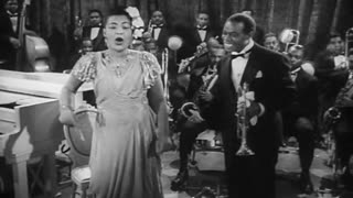 Billie Holiday & Louis Armstrong - The Blues Are Brewin' = Music Video New Orleans Movie 1947 (40S02)