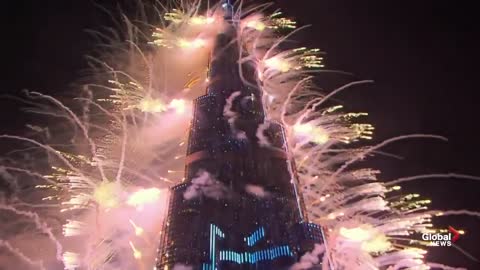 Best Time:Dubai puts on dazzling fireworks show from iconic Burj Khalifa