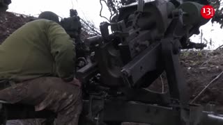 Ukrainian artillery unit fires American-made howitzer near Bakhmut