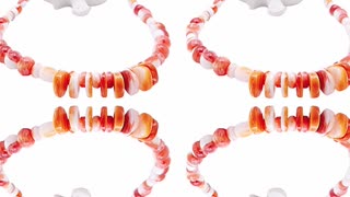 Pretty orange spiny oyster handmade necklace full strand 16inch gift for women 20231212-01-08
