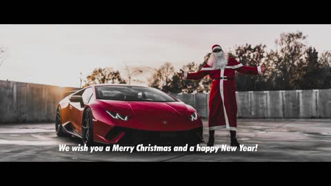 Santa Claus has a Present Lamborghini Huracan Performante