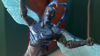 Posing Blue Beetle Action Figure