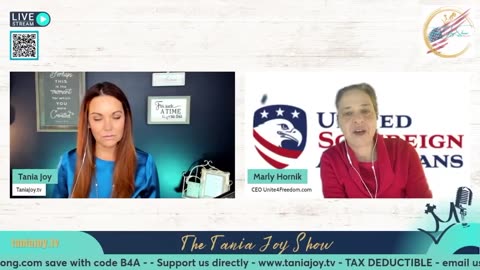 CEO, Marly Hornik on The Tania Joy Show 2-12-2024 United Sovereign Americans