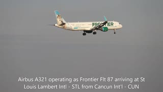 Frontier Flt 87 arriving at St Louis Lambert Intl - STL