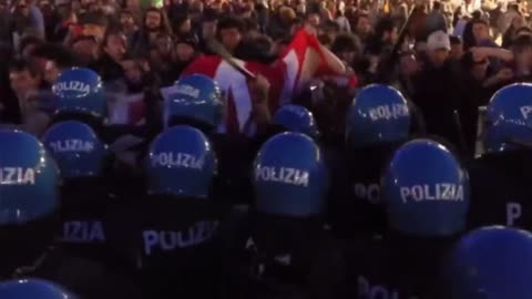 Peaceful demonstration in Turin against EU and NATO