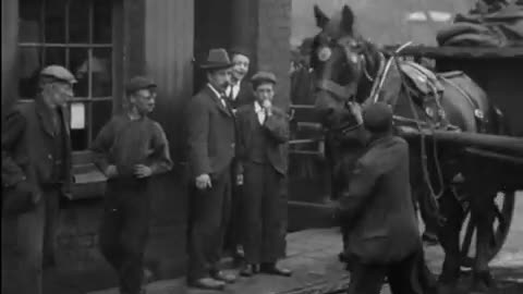 Miners Leaving Pendlebury Colliery (1901 Film) -- Full Movie