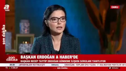Turkish president Recep Tayip Erdogan slumbers through an interview May 2023