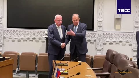 🇵🇸🇷🇺Russian Foreign Minister Lavrov meets Palestinian Foreign Minister Riyad al-Maliki