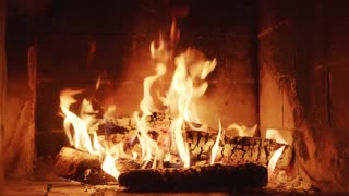 Relaxing Fireplace (10 HOURS) with Burning Logs and Crackling Fire Sounds for Stress Relief 4K UHD