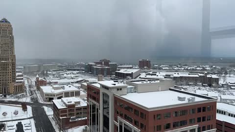 Lake Effect Snow in Buffalo NY 11/18/2022