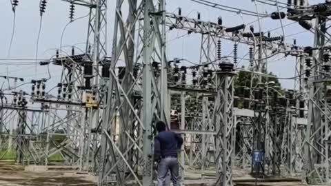 Electric Man Working in Risk ⚡