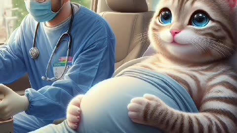 The story of giving birth to a cat