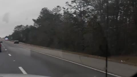 Police Chase Car Driving Wrong Way on Interstate