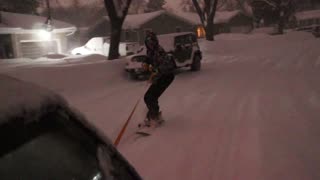 Dangerous of thrilling Snowboarding