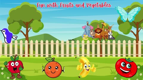 Teaching children and developing their skills Fruits and Vegetables Apple