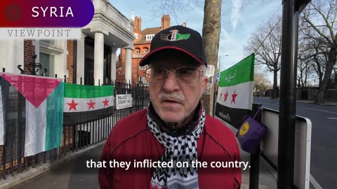 Russian Embassy London - Interview with Syrian protestor
