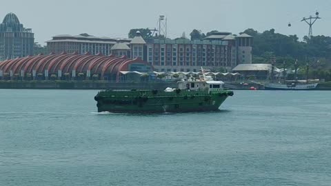 ...nice view of Sentosa Island from the VivoCity boardwalk, in Singapore