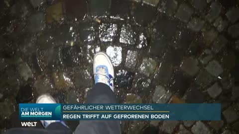 BLITZEIS-GEFAHR! Gefährlicher Wetterwechsel - Regen trifft auf gefrorenen Boden