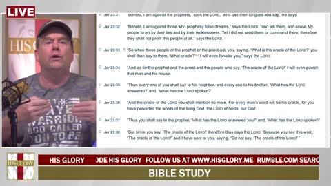 His Glory Presents: Bible Study: Jeremiah 23