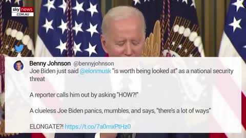 Clueless' Joe Biden 'panics' after Elon Musk question