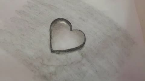 3D Heart | Easy Pencil water drop sketch