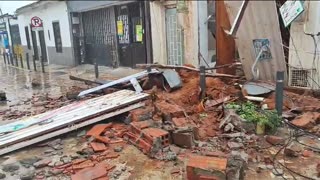 Caída de techo en el centro de Bucaramanga