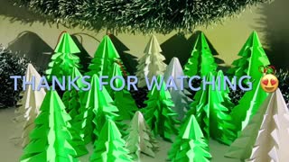 How to make easy 3d Christmas trees from waste paper #christmas #christmasdecorations #recycled