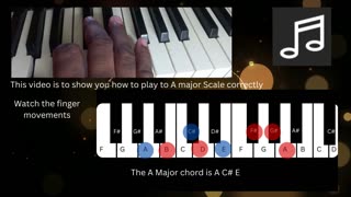 Keyboard lesson A major Scale & arpeggio