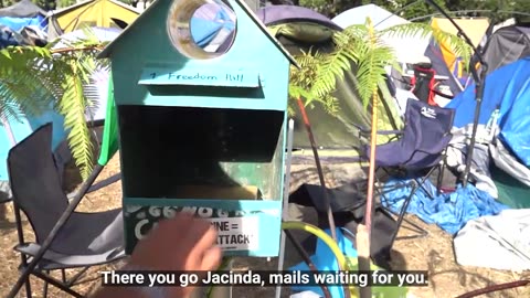 Peaceful Protest in Wellington - Letterbox set-up