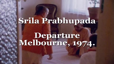 HDG AC Bhaktivedanta Swami Prabhupada Departure from Melbourne, 1974