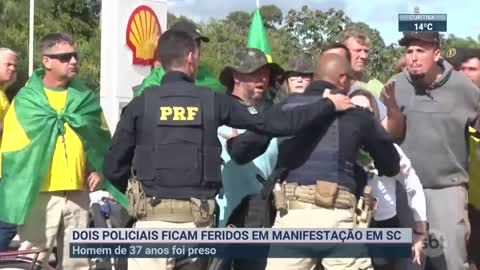 Manifestantes bolsonaristas atacam viaturas no Pará | SBT Brasil