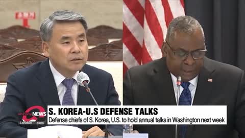 Defense chiefs of S. Korea, U.S. to hold annual talks in Washington next week