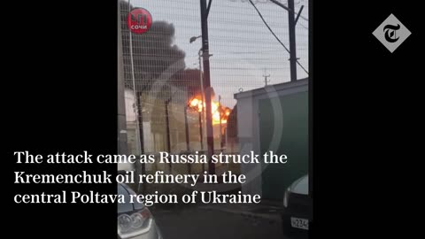 Ukraine strikes fuel depot near Russian resort city airport