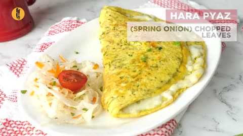 Fluffy Cheese Omelette Recipe - Weekend Breakfast Ideas by Food Fusion