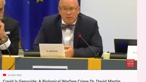 Covid is Genocide: A biological warfare crime Dr David Martin speaks to the Europen Parliament