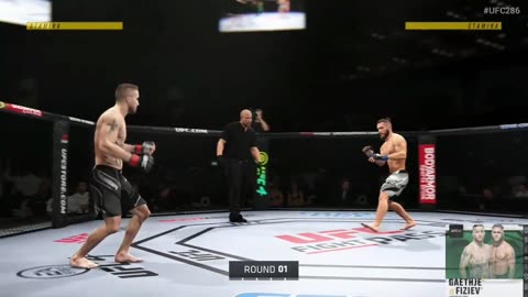 UFC 286 | Justin Gaethje vs. Rafael Fiziev | Fight Simulation
