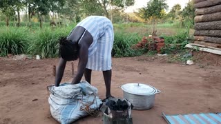 Baking my birthday cake in the village using sand//Village celebrations // Part 2