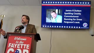 James Dutton speaking to Fayette County Republican Party 2-3-2024