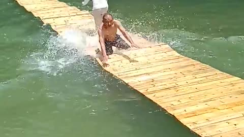 Woman Run On Water Like Jesus