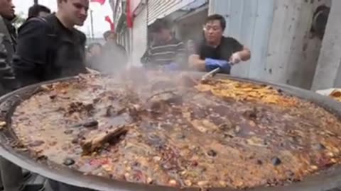 The BIGGEST Street Food in China WOW 200 KG of MEAT in the BIGGEST WOK for 600 People!!