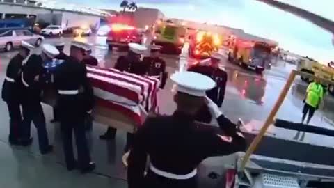 SAD MOMENT: U.S Marines Bodies Arrive at Florida Airport From Kabul Airport
