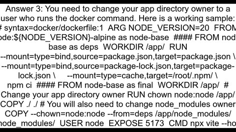 failed to load config from appviteconfigts whiles running vitereact on docker